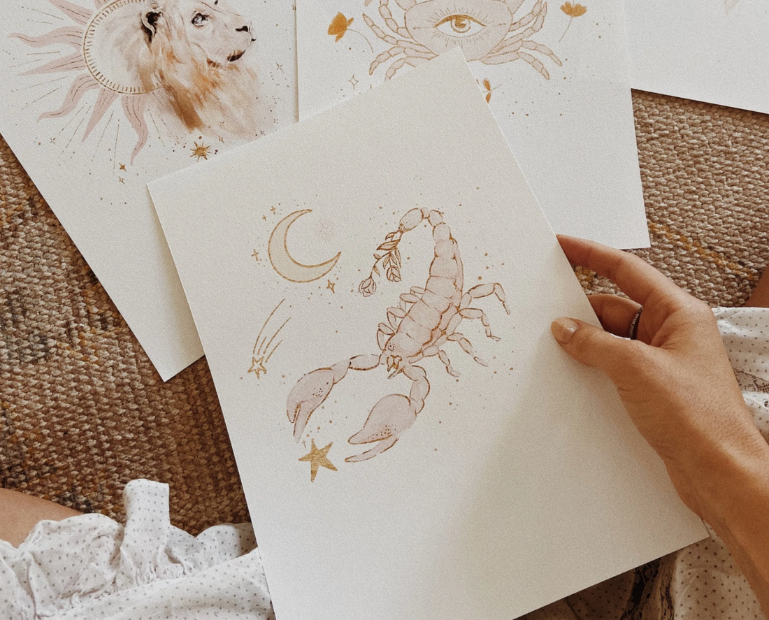Blog Two -  Hand drawn Zodiac prints