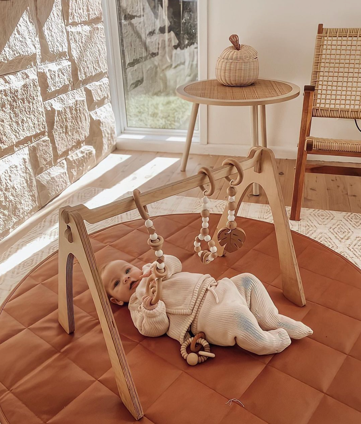 Quilted Play Mat Rust
