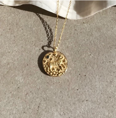 Aries 18K Gold Zodiac Necklace